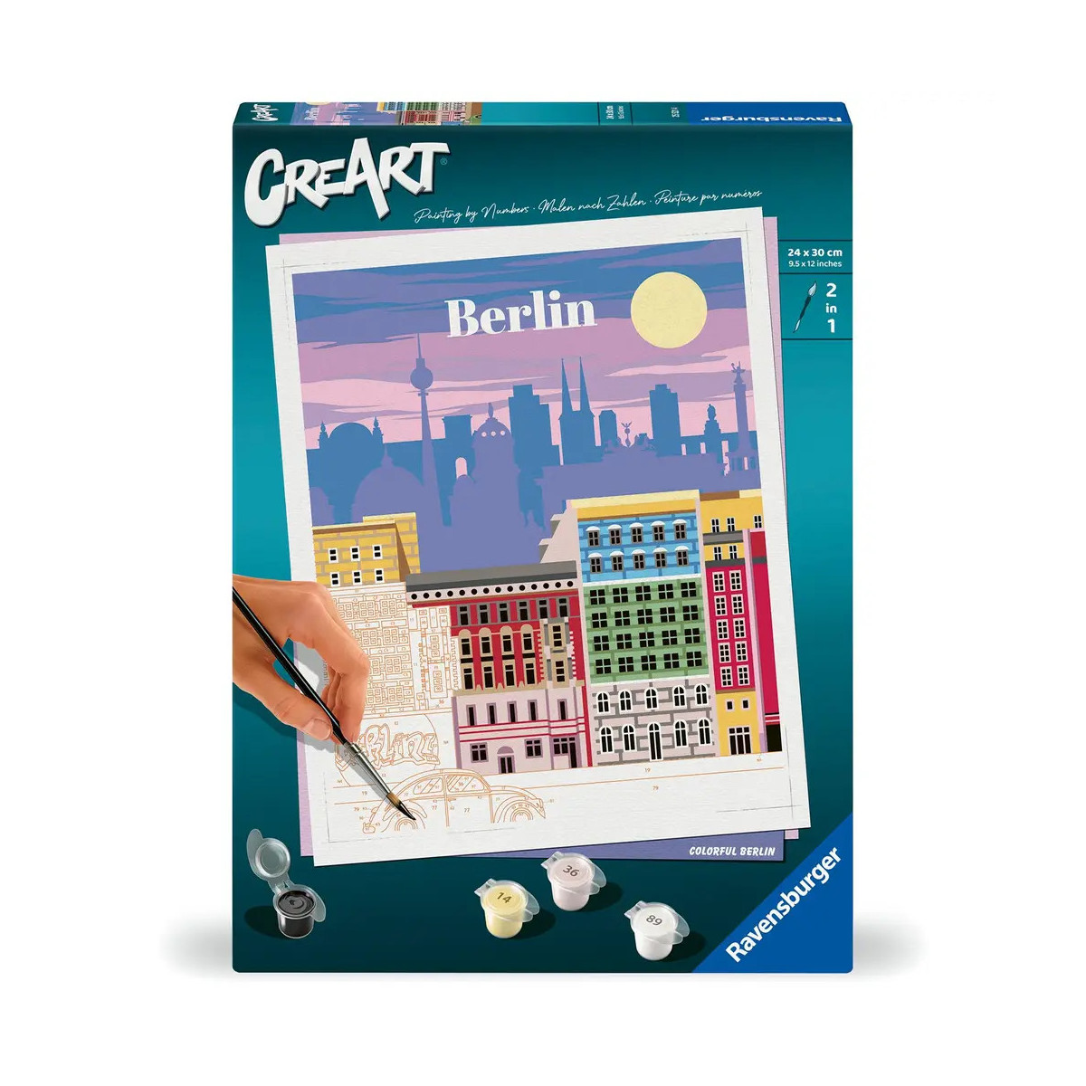 Ravensburger CreArt - Malen nach Zahlen 25521 - Farbenfrohes Berlin - ab 12 Jahren
