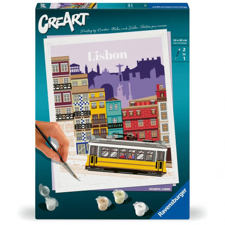 Ravensburger CreArt - Malen nach Zahlen 25522 - Farbenfrohes Lissabon - ab 12 Jahren
