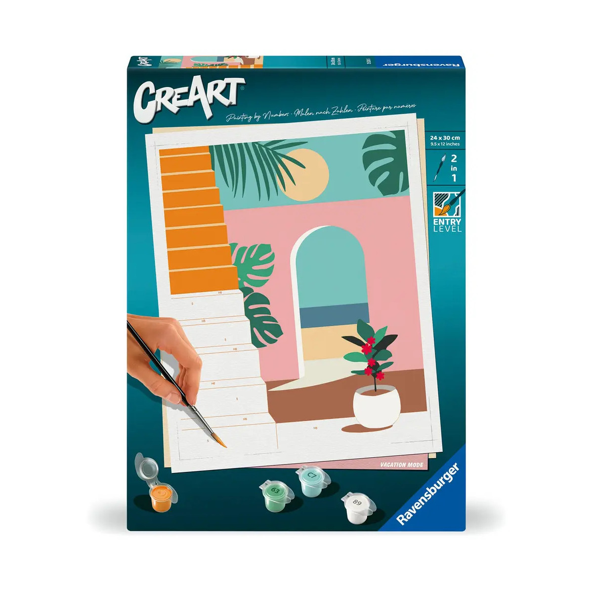 Ravensburger CreArt - Malen nach Zahlen 25524 - Urlaubsmodus - ab 12 Jahren für Einsteiger