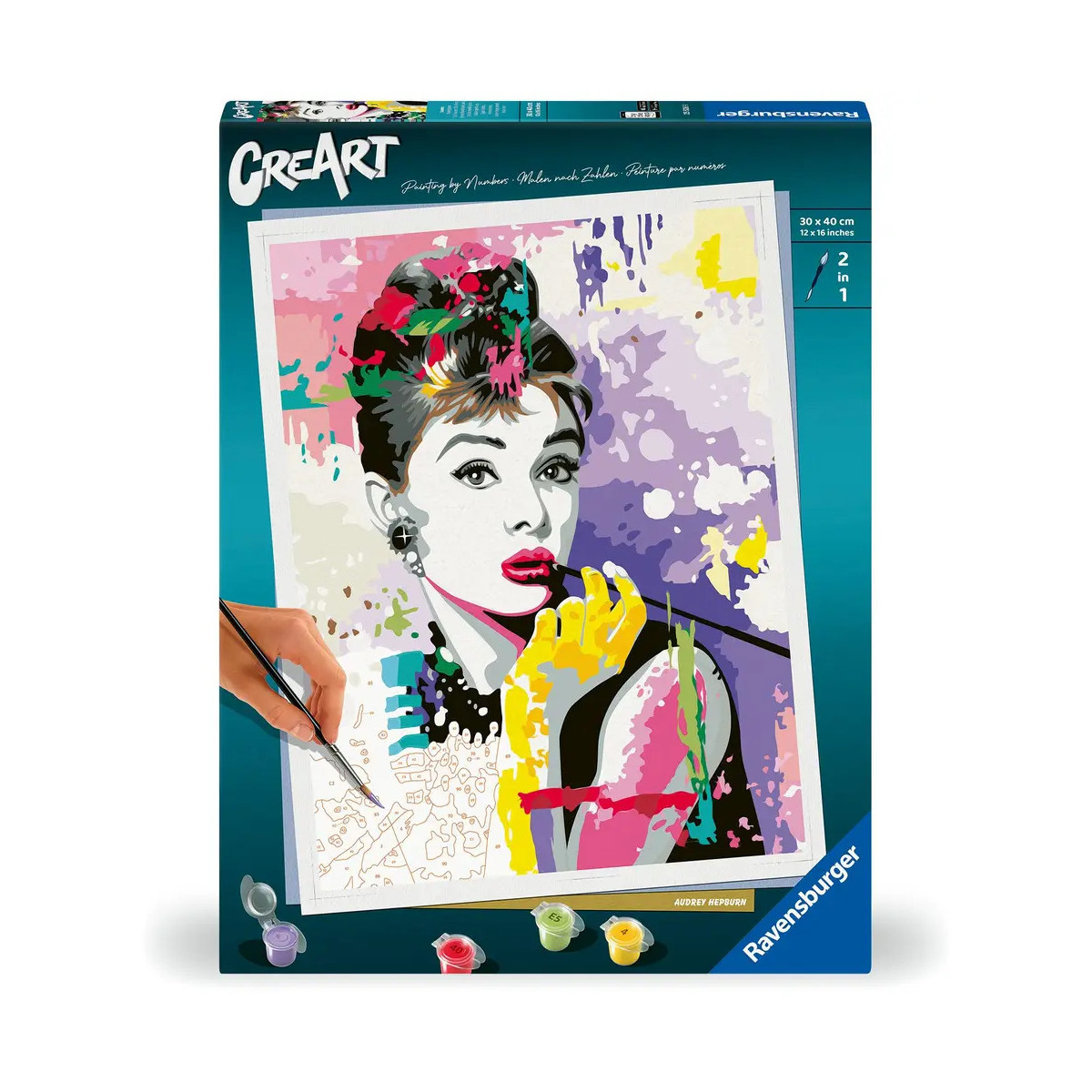 Ravensburger CreArt - Malen nach Zahlen 25526 - ART Collection: Audrey Hepburn - ab 14 Jahren