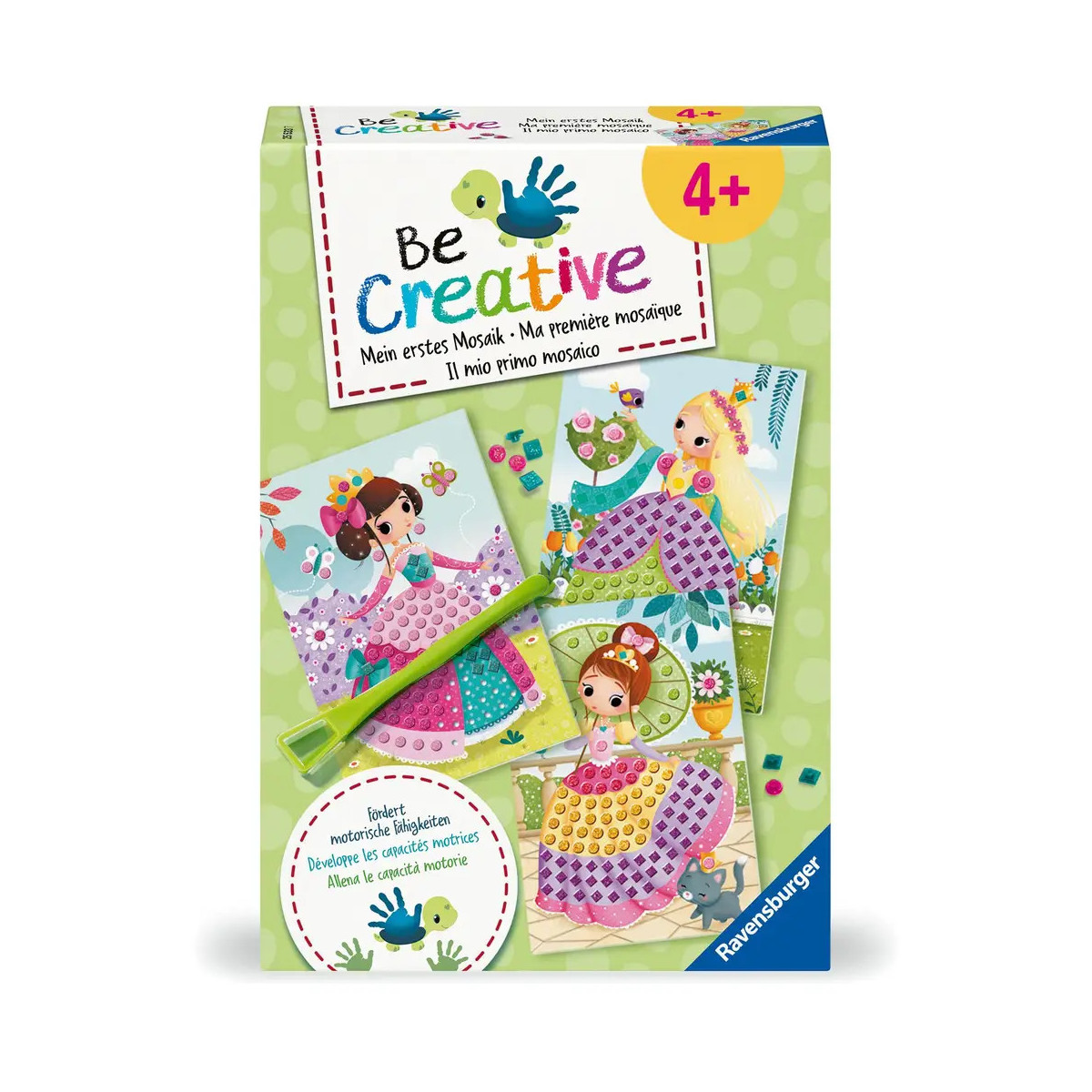 Ravensburger 25533 BeCreative Bastelset Mosaik Prinzessinnen, DIY für Kinder ab 4 Jahren