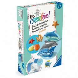 Ravensburger 25535 BeCreative Bastelset Gipsgießen Delfine, DIY für Kinder ab 7 Jahren