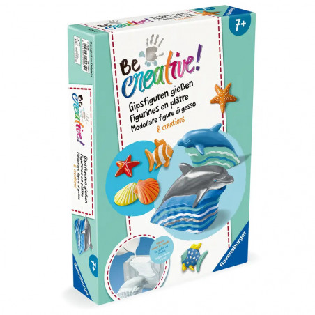 Ravensburger 25535 BeCreative Bastelset Gipsgießen Delfine, DIY für Kinder ab 7 Jahren