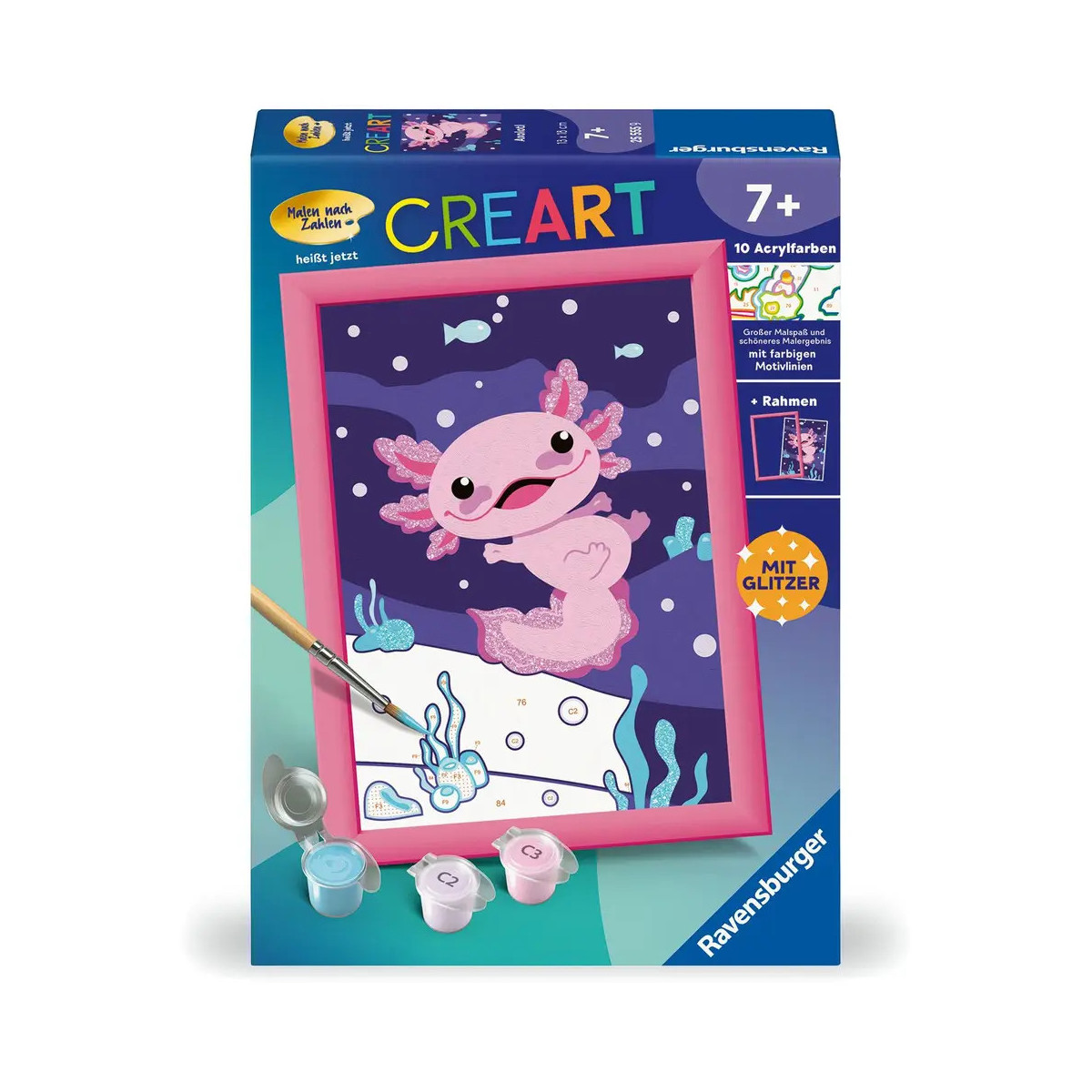 Ravensburger CreArt - Malen nach Zahlen 25555 - Axolotl - ab 7 Jahren