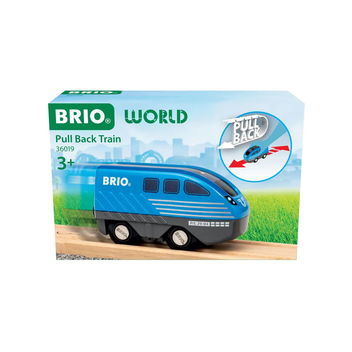BRIO World – 36019 Lok mit Rückziehmotor | Spielzeugzug für Kinder ab 3 Jahren