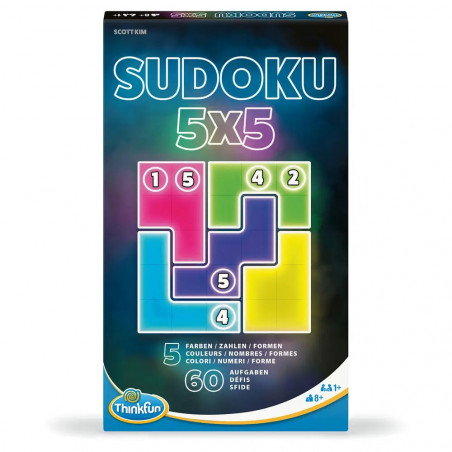 ThinkFun - 76634 - Sudoku 5x5 - Das magnetische Reise-Knobelspiel. Perfekt für die Reise und als Geschenk!