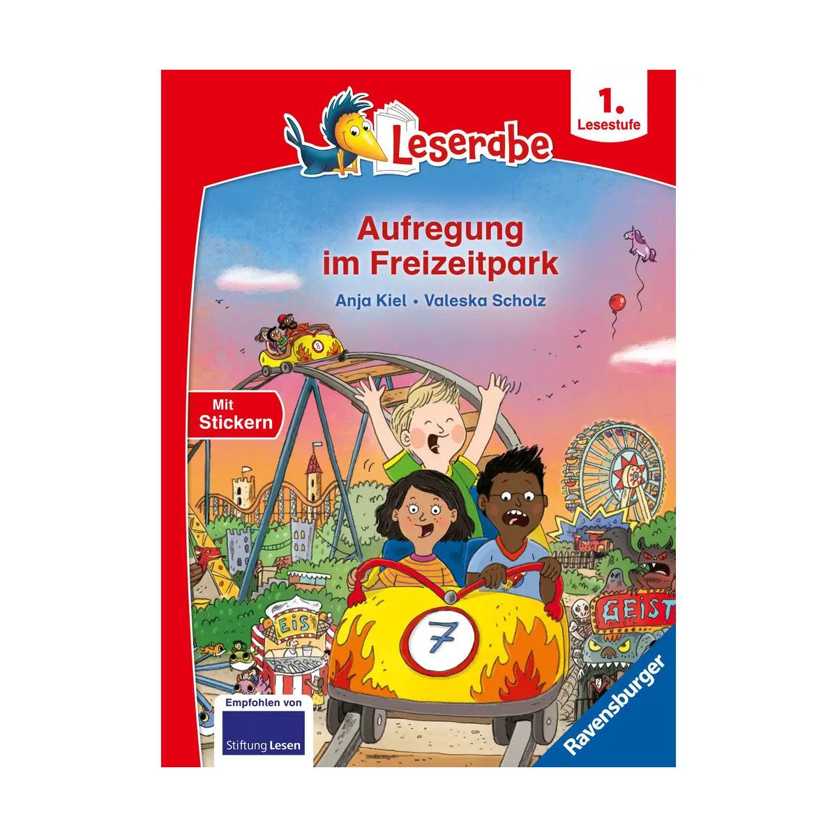Aufregung im Freizeitpark - Lesen lernen mit dem Leseraben - Erstlesebuch - Kinderbuch ab 6 Jahren - Lesenlernen 1. Kl