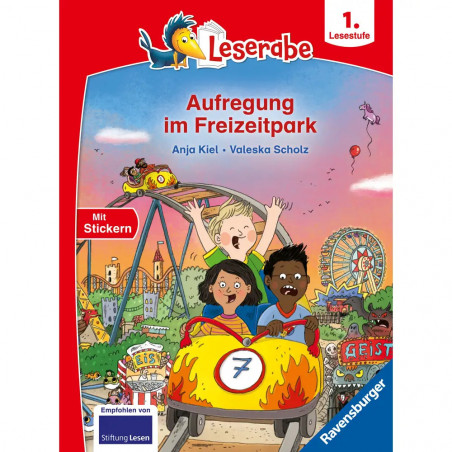 Aufregung im Freizeitpark - Lesen lernen mit dem Leseraben - Erstlesebuch - Kinderbuch ab 6 Jahren - Lesenlernen 1. Kl