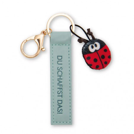 Schlüsselanhänger   Du schaffst das!   Marienkäfer