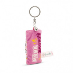 Schlüsselanhänger Mini Plüschkissen   Mama rockt!   m. Glöckchen