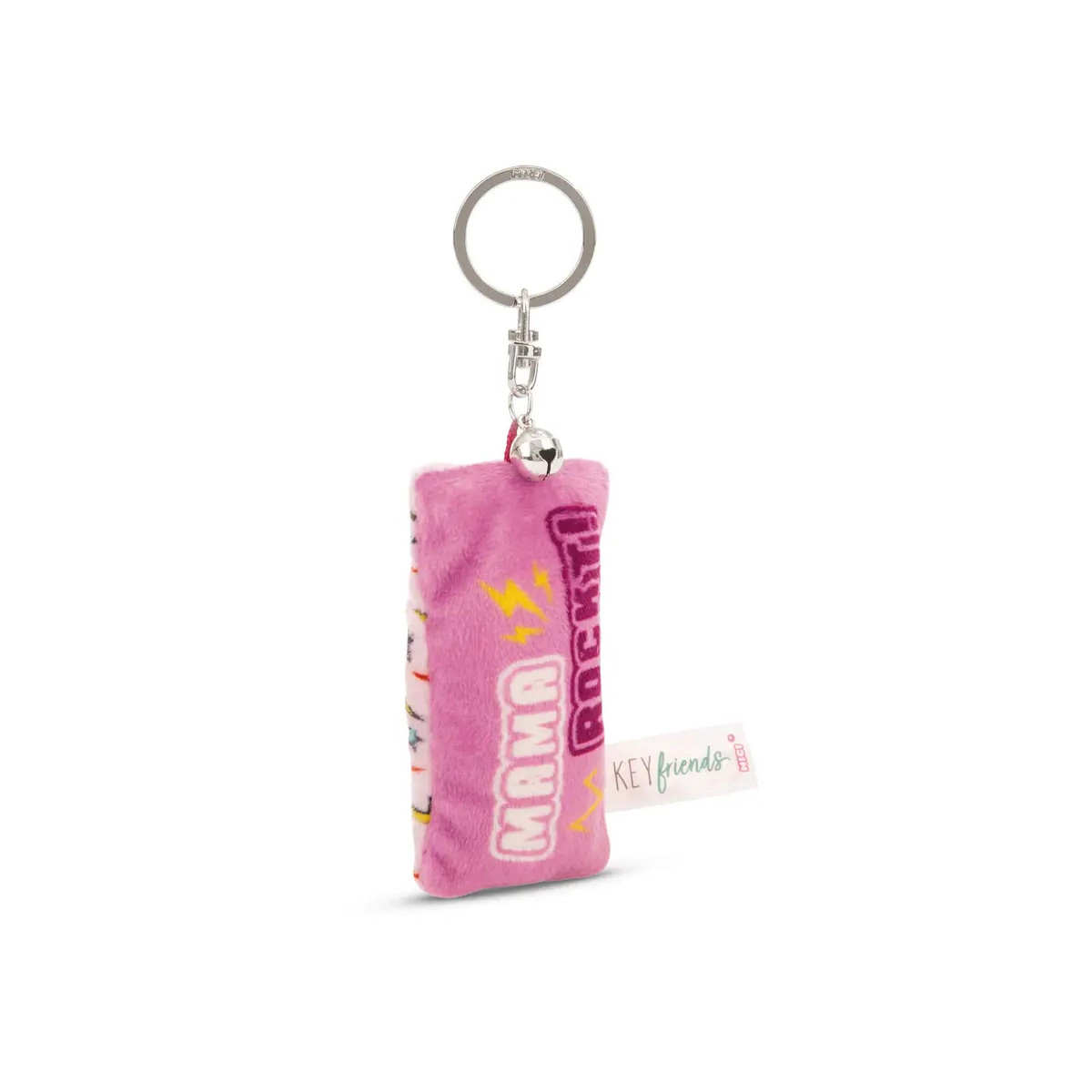Schlüsselanhänger Mini Plüschkissen   Mama rockt!   m. Glöckchen