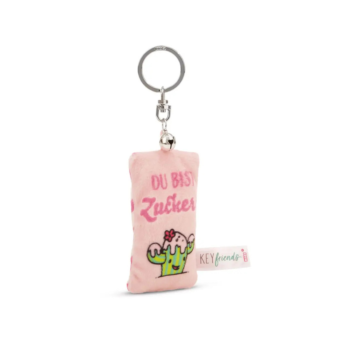 Schlüsselanhänger Mini Plüschkissen   Du bist Zucker!   m. Glöckchen