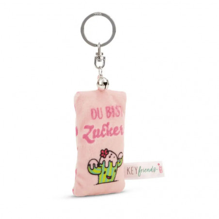 Schlüsselanhänger Mini Plüschkissen   Du bist Zucker!   m. Glöckchen