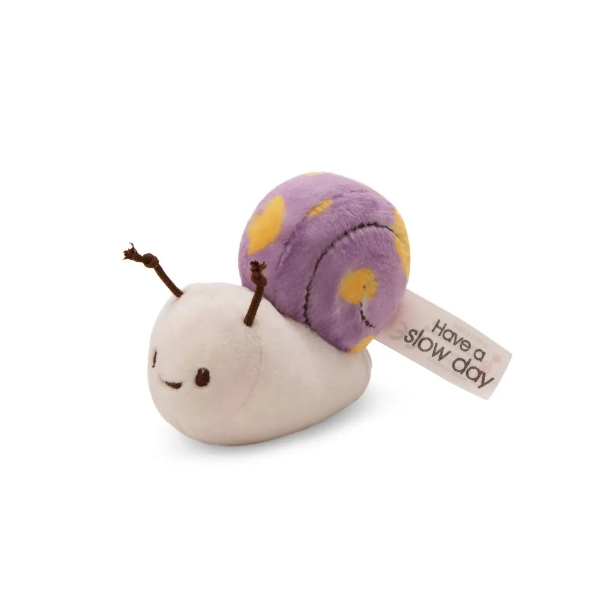 Kuscheltier Lila Schnecke m. Botschaft   Have a slow day