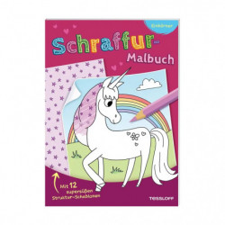 Schraffur-Malbuch. Einhörner