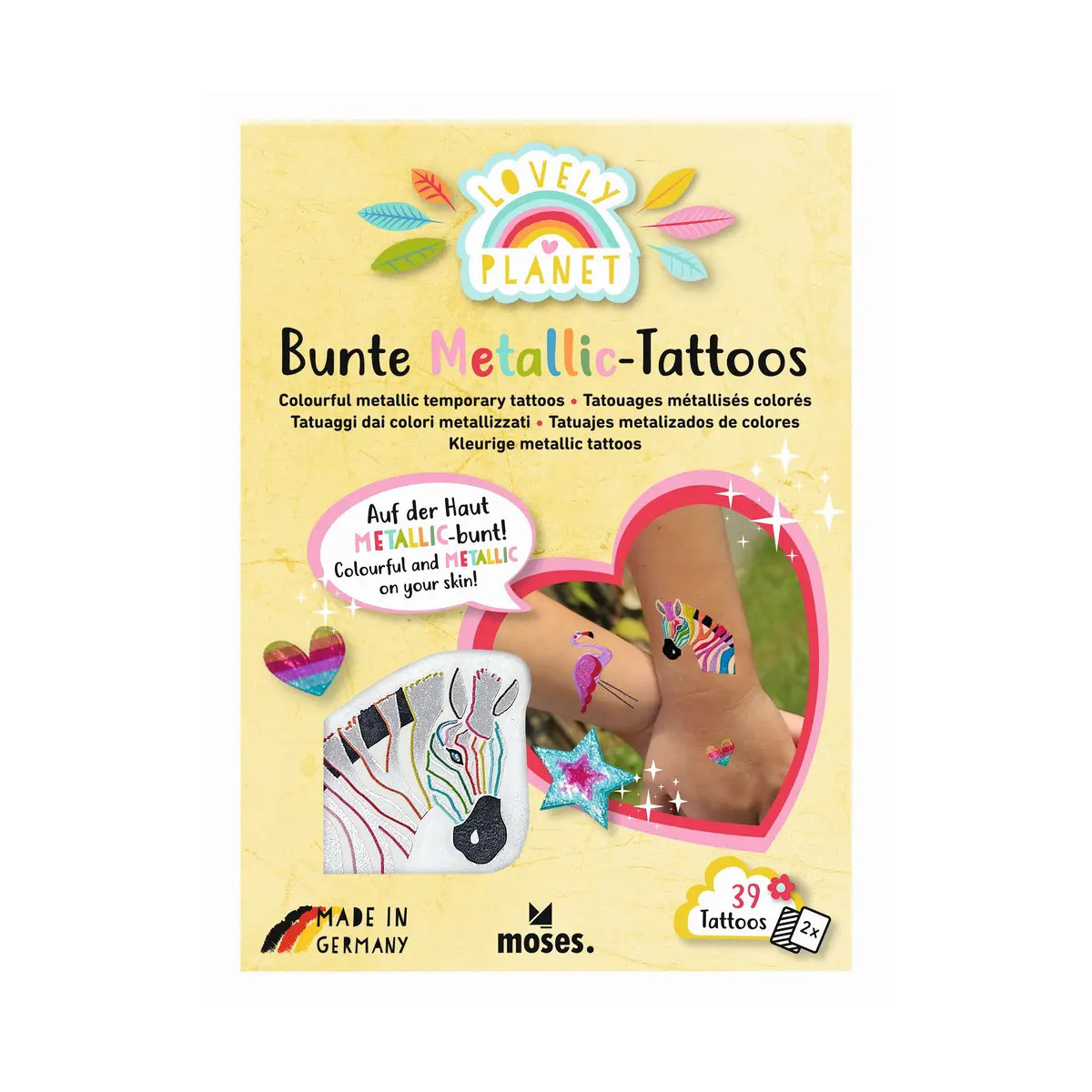 Lovely Planet Bunte Metallic-Tattoos