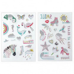 Lovely Planet Bunte Metallic-Tattoos