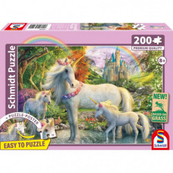 KIPU200T.Einhornstute mit zwei Fohlen