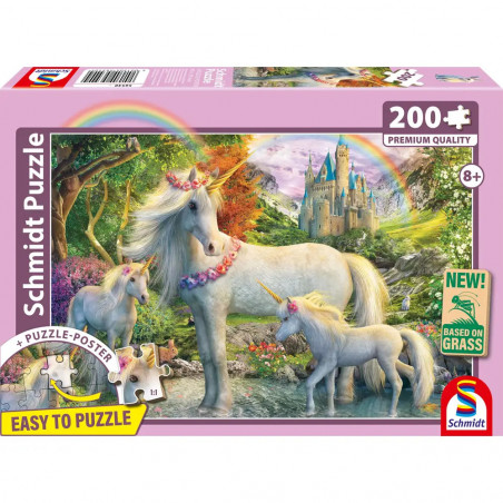 KIPU200T.Einhornstute mit zwei Fohlen