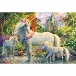 KIPU200T.Einhornstute mit zwei Fohlen