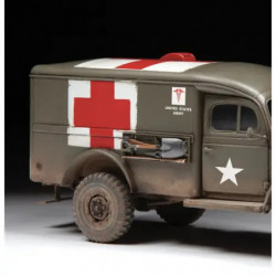 ZVEZDA 1 35 WC-54 Ambulance. Plastikmodellbausatz eines US-amerikanischen WWII Jeeps als Ambulanz-Fahrzeug