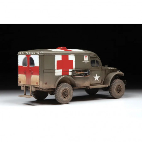 ZVEZDA 1 35 WC-54 Ambulance. Plastikmodellbausatz eines US-amerikanischen WWII Jeeps als Ambulanz-Fahrzeug