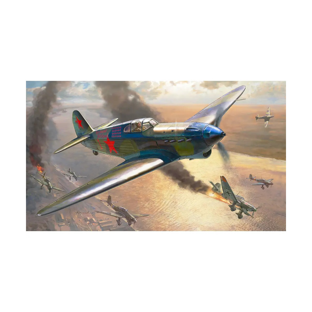 ZVEZDA 1 72 Yakovlev YAK 1. Plastikmodellbausatz eines sowjetischen WWII Kampfflugzeugs