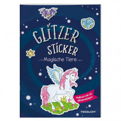 Glitzer-Sticker Malbuch. Magische Tiere