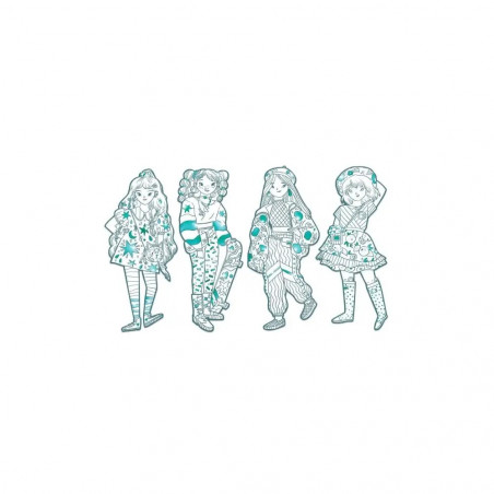 Ausmalbilder: Demoiselles Ang le Ausmalbilder: Demoiselles Ang le
