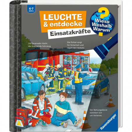 Wieso Weshalb Warum Leuchte und entdecke: Einsatzkräfte (Taschenlampen-Buch mit Folien und Klappen)