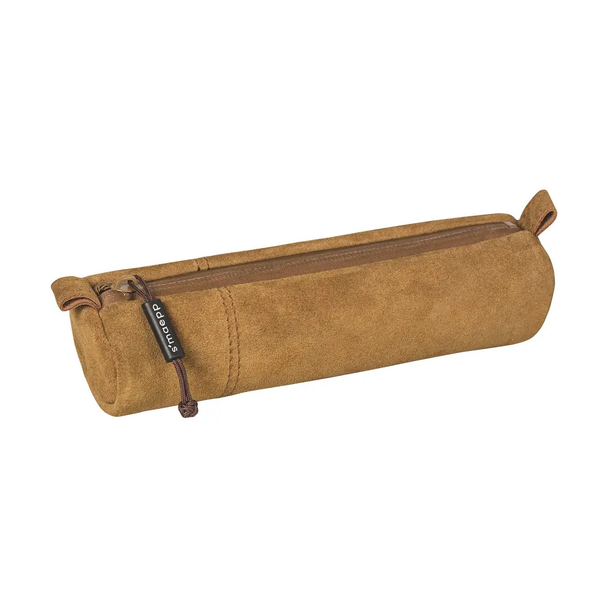 Schlampermäppchen braun S Wildleder