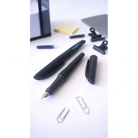 Füller - STABILO Flow ACTIVE in schwarz - Einzelstift - inklusive Patrone