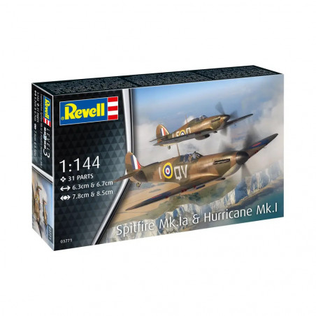 Supermarine Spitfire Mk.Ia & Hawker Hurricane Mk.I, Revell Modellbausatz Supermarine Spitfire Mk.Ia & Hawker Hurricane Mk.I, Revell Modellbausatz