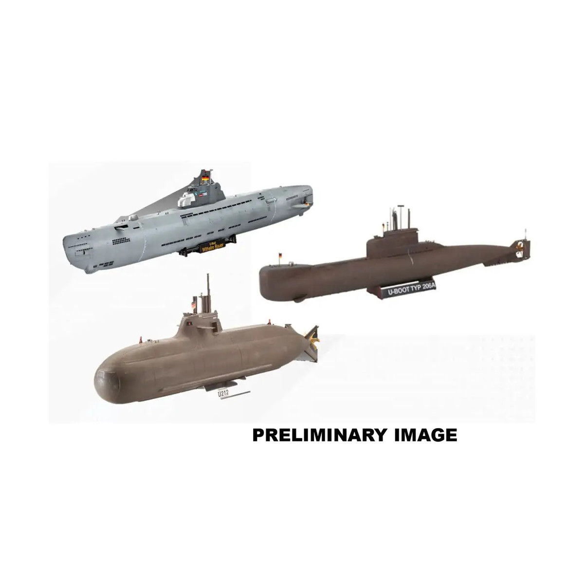 70 Jahre Bundeswehr:Wilhelm Bauer,Type 206A,Class2, Revell Modellbausatz