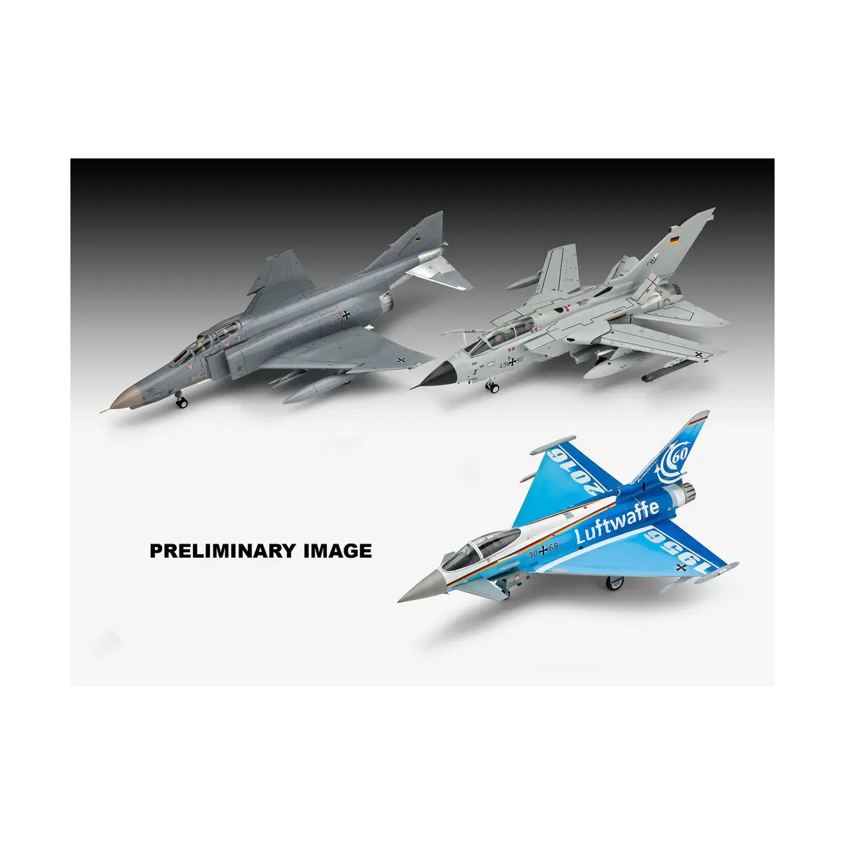 Geschenkset 70 Jahre Bundeswehr: Airplanes, Revell Modellbausatz mit Basiszubehör