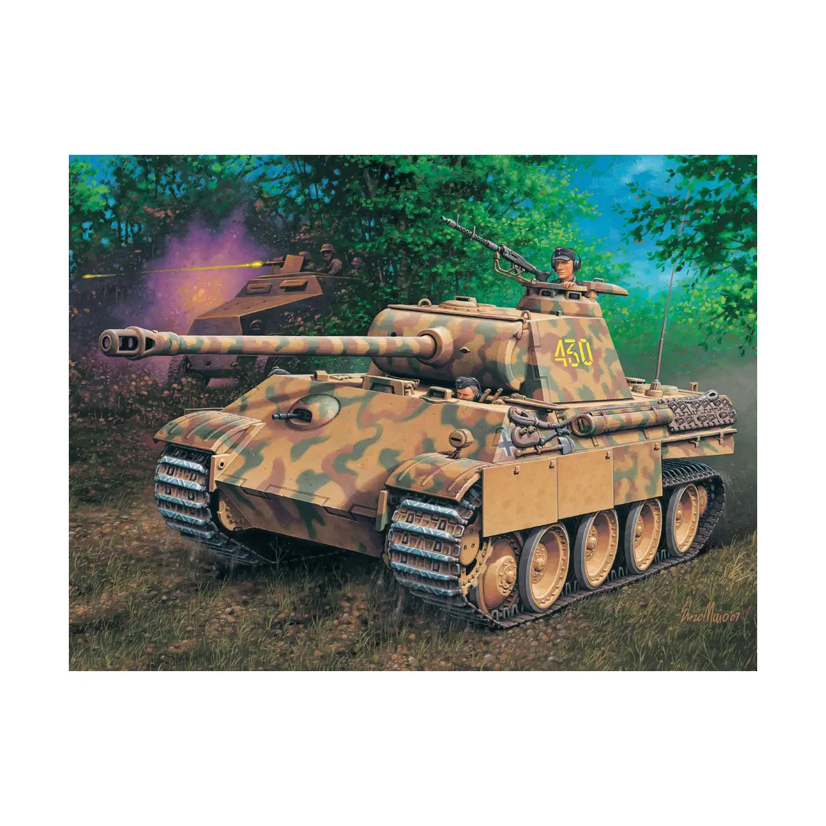 Model Set Panther Ausf. G , Revell Modellbausatz mit Basiszubehör