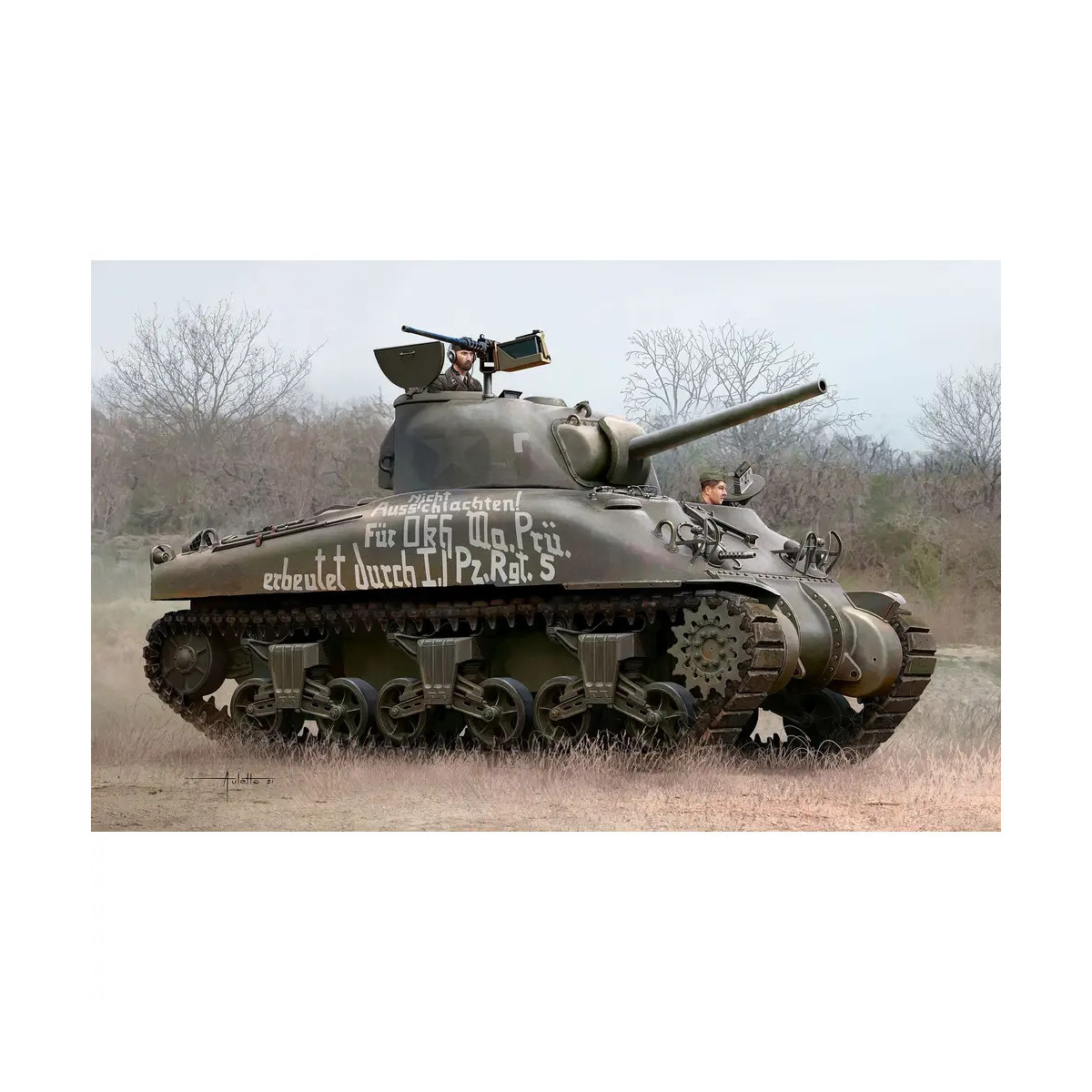 Model Set Sherman M4A1, Revell Modellbausatz mit Basiszubehör