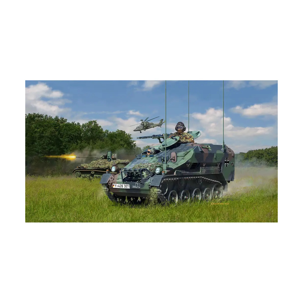 Model Set Wiesel 2 LeFlaSys BF UF, Revell Modellbausatz mit Basiszubehör