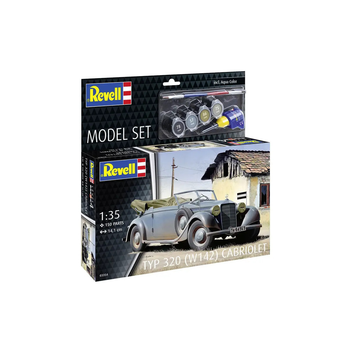 Model Set Typ 320 (W142) Cabriolet, Revell Modellbausatz mit Basiszubehör
