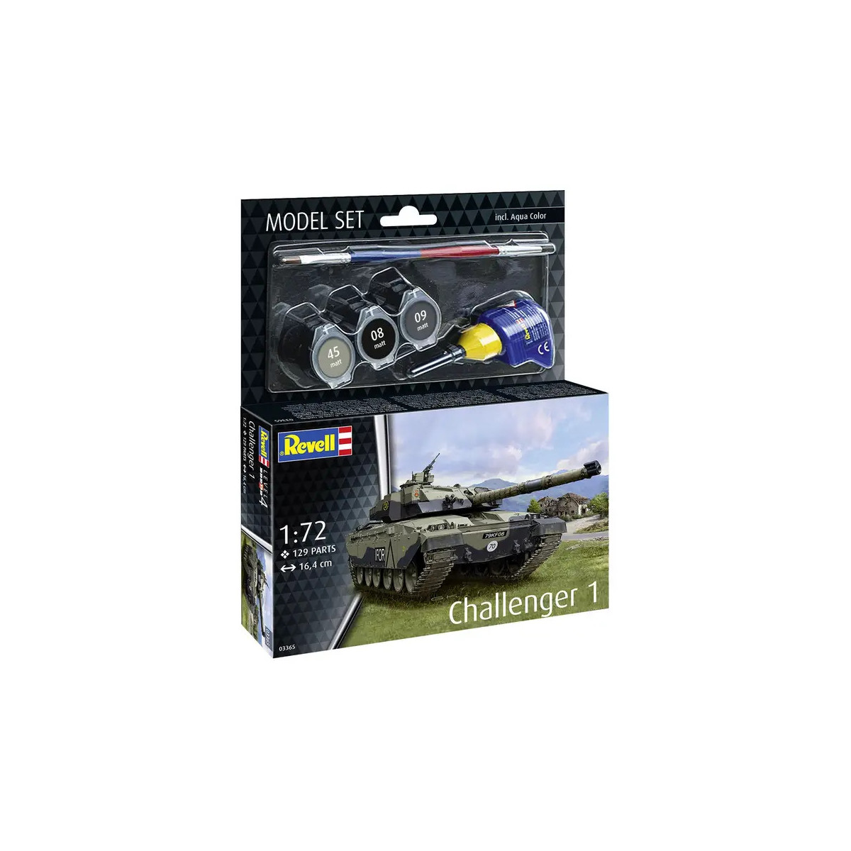 Model Set Challenger 1, Revell Modellbausatz mit Basiszubehör