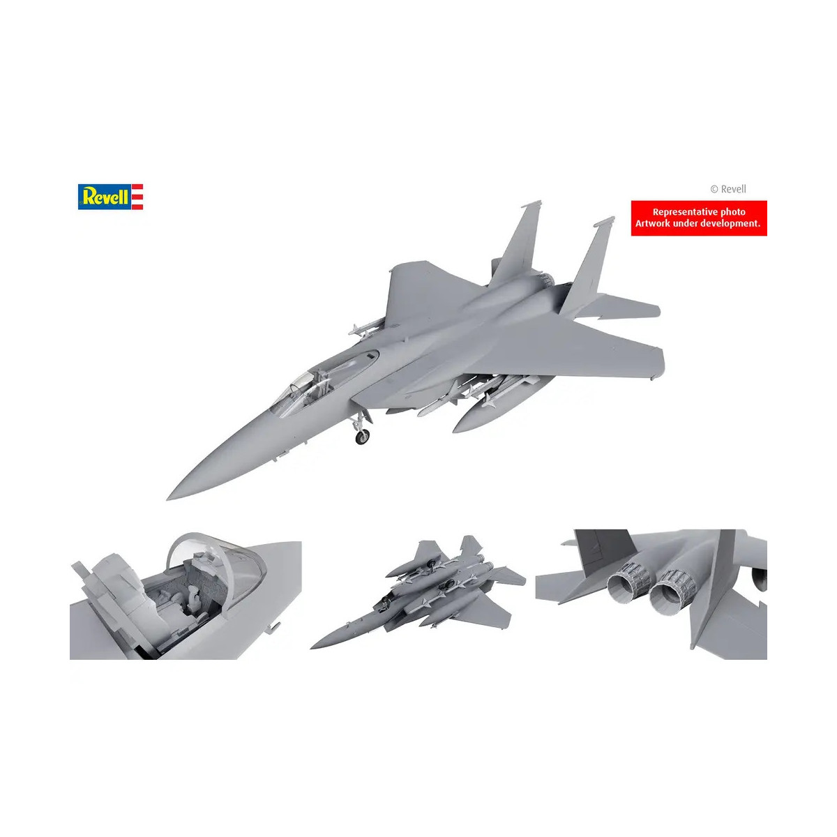 Model Set Boeing F-15C Eagle, Revell Modellbausatz mit Basiszubehör
