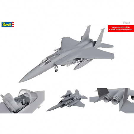 Model Set Boeing F-15C Eagle, Revell Modellbausatz mit Basiszubehör