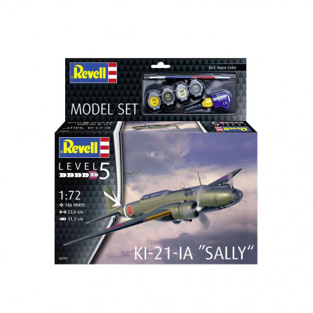 Model Set Ki-21-la Sally, Revell Modellbausatz mit Basiszubehör