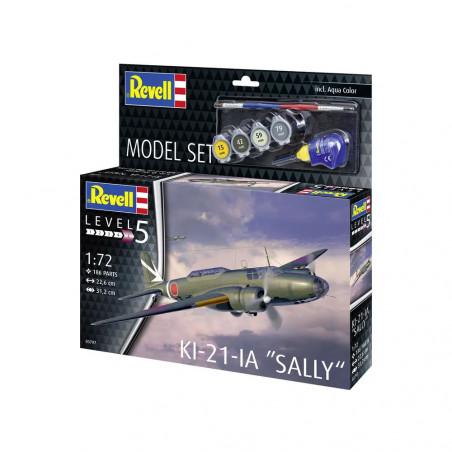 Model Set Ki-21-la Sally, Revell Modellbausatz mit Basiszubehör