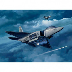 Model Set Lockheed Martin F-22A Raptor, Revell Modellbausatz mit Basiszubehör