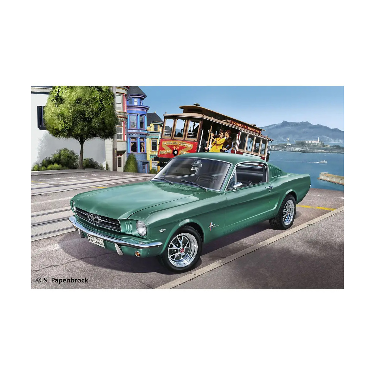 Model Set 1965 Ford Mustang 2+2 Fastback, Revell Modellbausatz mit Basiszubehör