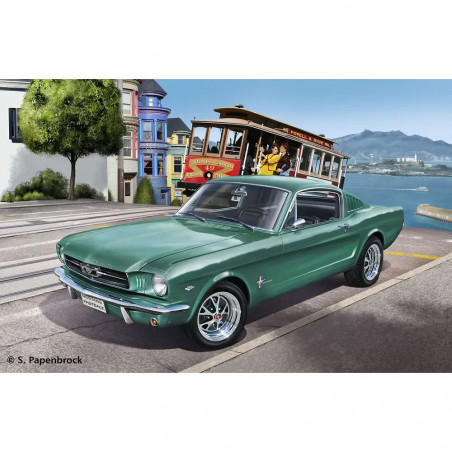 Model Set 1965 Ford Mustang 2+2 Fastback, Revell Modellbausatz mit Basiszubehör