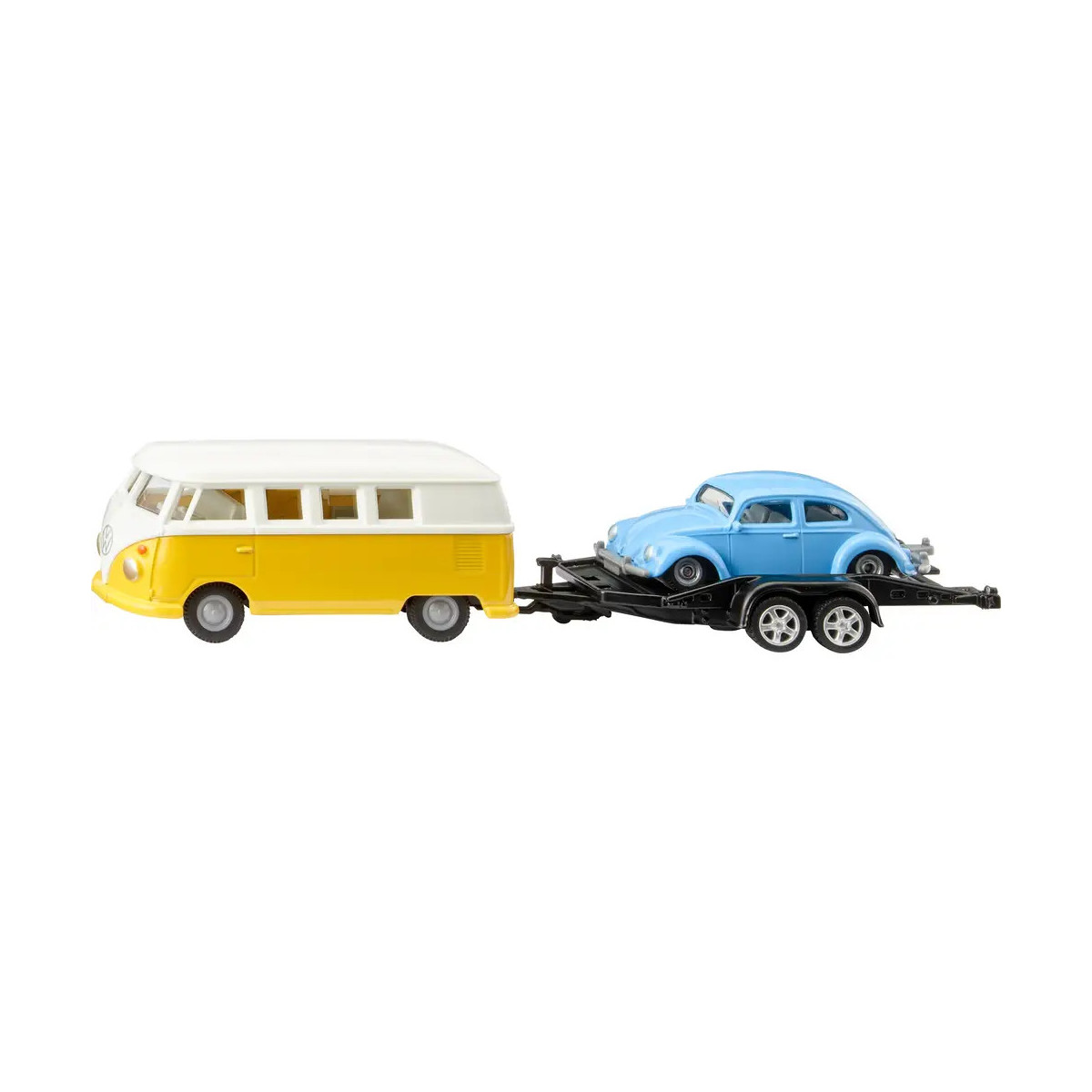 SIKU 2567 VW T1 mit Anhänger und VW Käfer