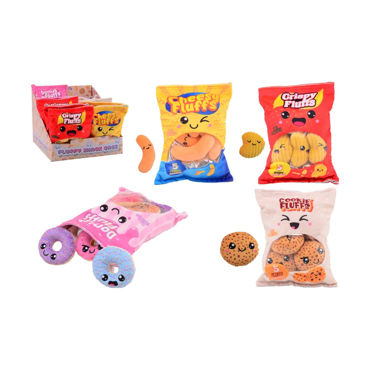 Plush & Play - Snackbeutel, 4-fach sortiert