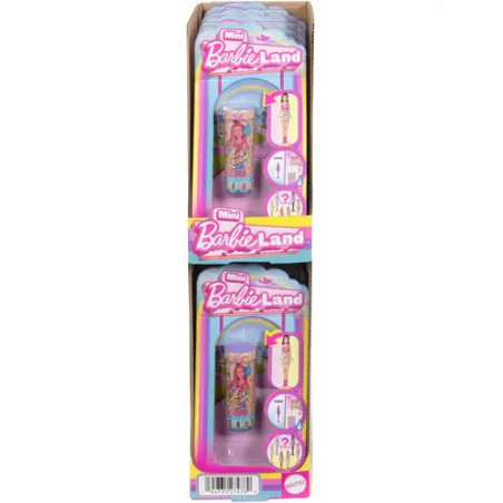 Barbie Mini BarbieLand Color Reveal-Puppen, ca. 4 cm große Puppe mit Überraschung, Water Reveal (Stile können abweiche